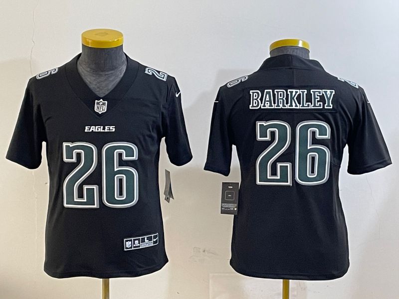 Youth Philadelphia Eagles #26 Barkley Black Fashion 2025 Nike Limited NFL Jersey style 3->youth nfl jersey->Youth Jersey